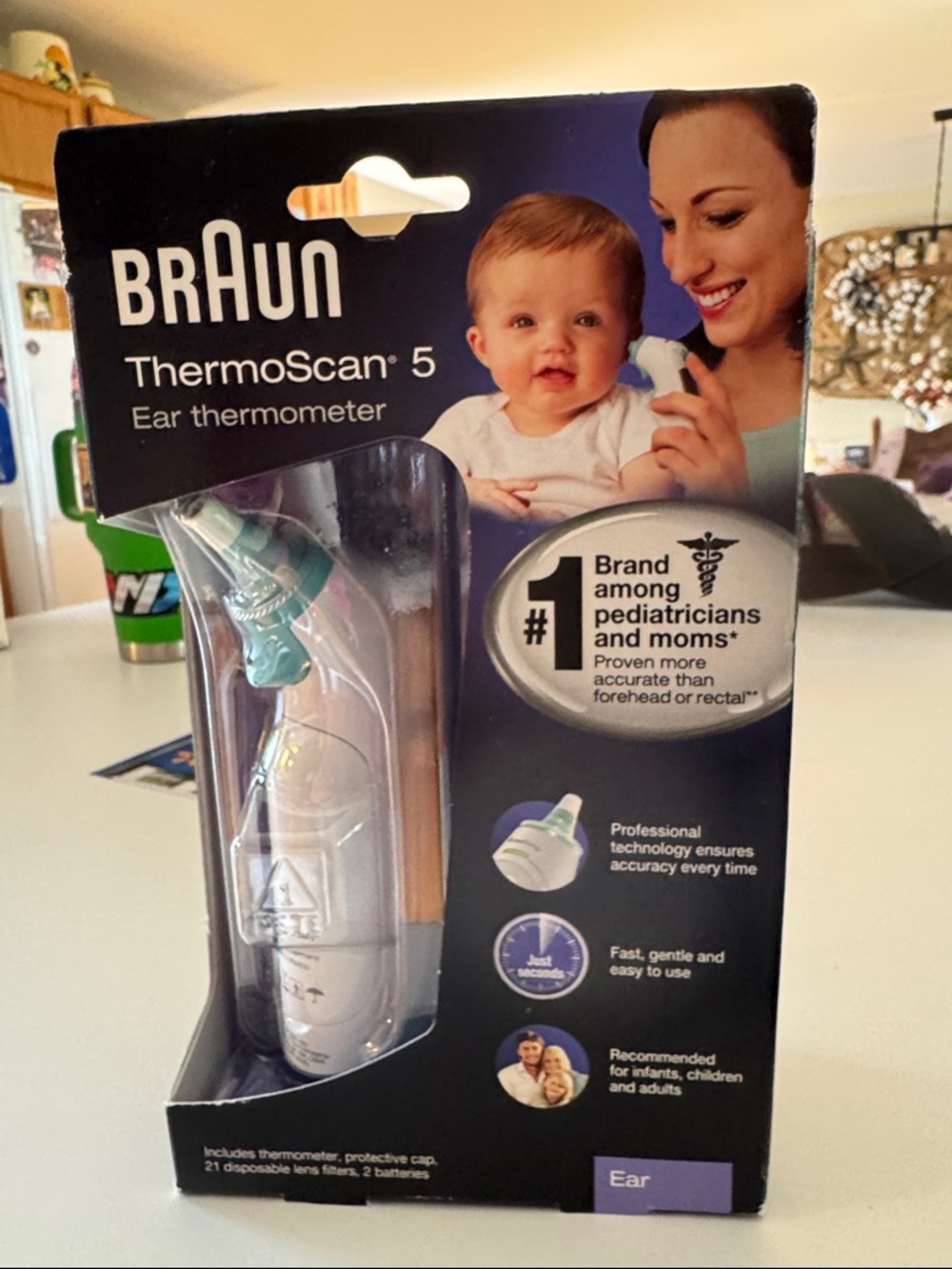 Braun ThermoScan 5 Ear Thermometer - White & Teal